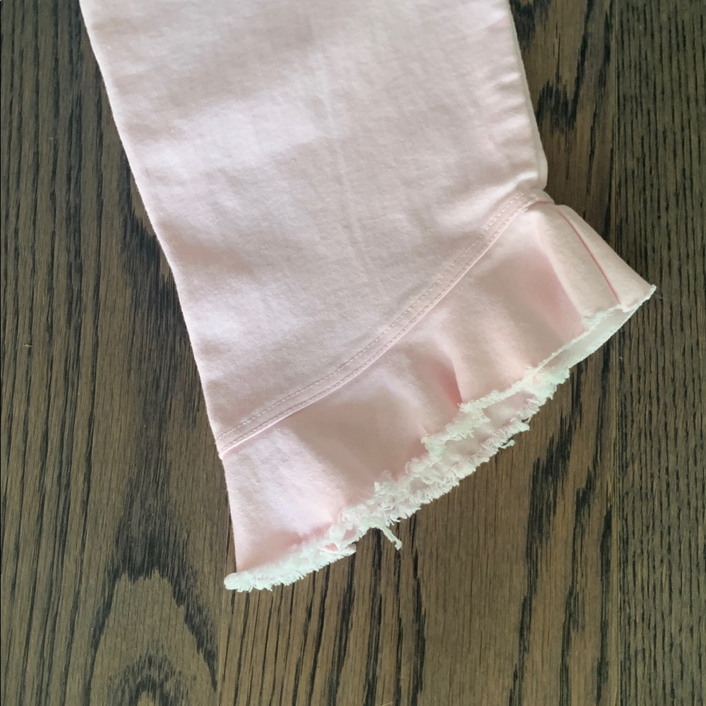 HUE light pink ruffle hem pant - Picture 4 of 6